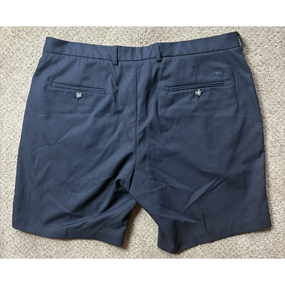 Onward Reserve Shorts Mens Size 36 Flat Front Performance Chino Golf Navy Blue